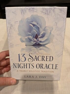 13 Sacred Nights Oracle by Lara J. Day - Blue Floral Box - Solstice